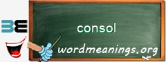 WordMeaning blackboard for consol